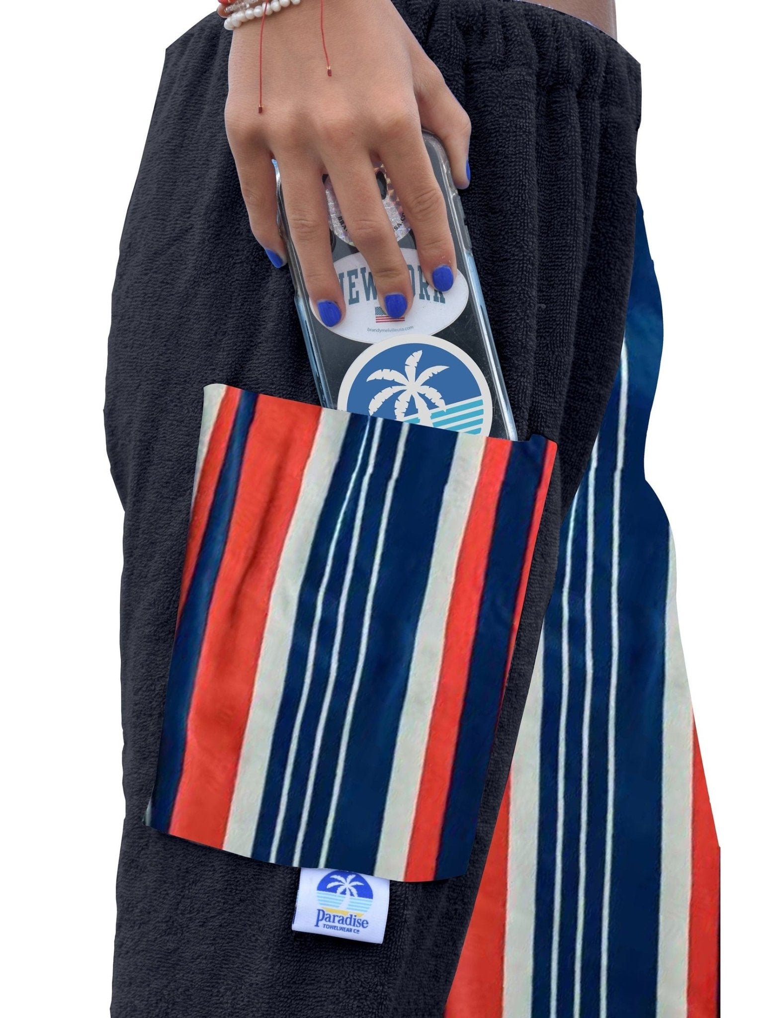 Towel Pants - Stripe Pattern - IN STOCK Fast Shipping - Beach, Swimming, Resortwear, Boys, Girls, Adults. - Paradise Towelwear