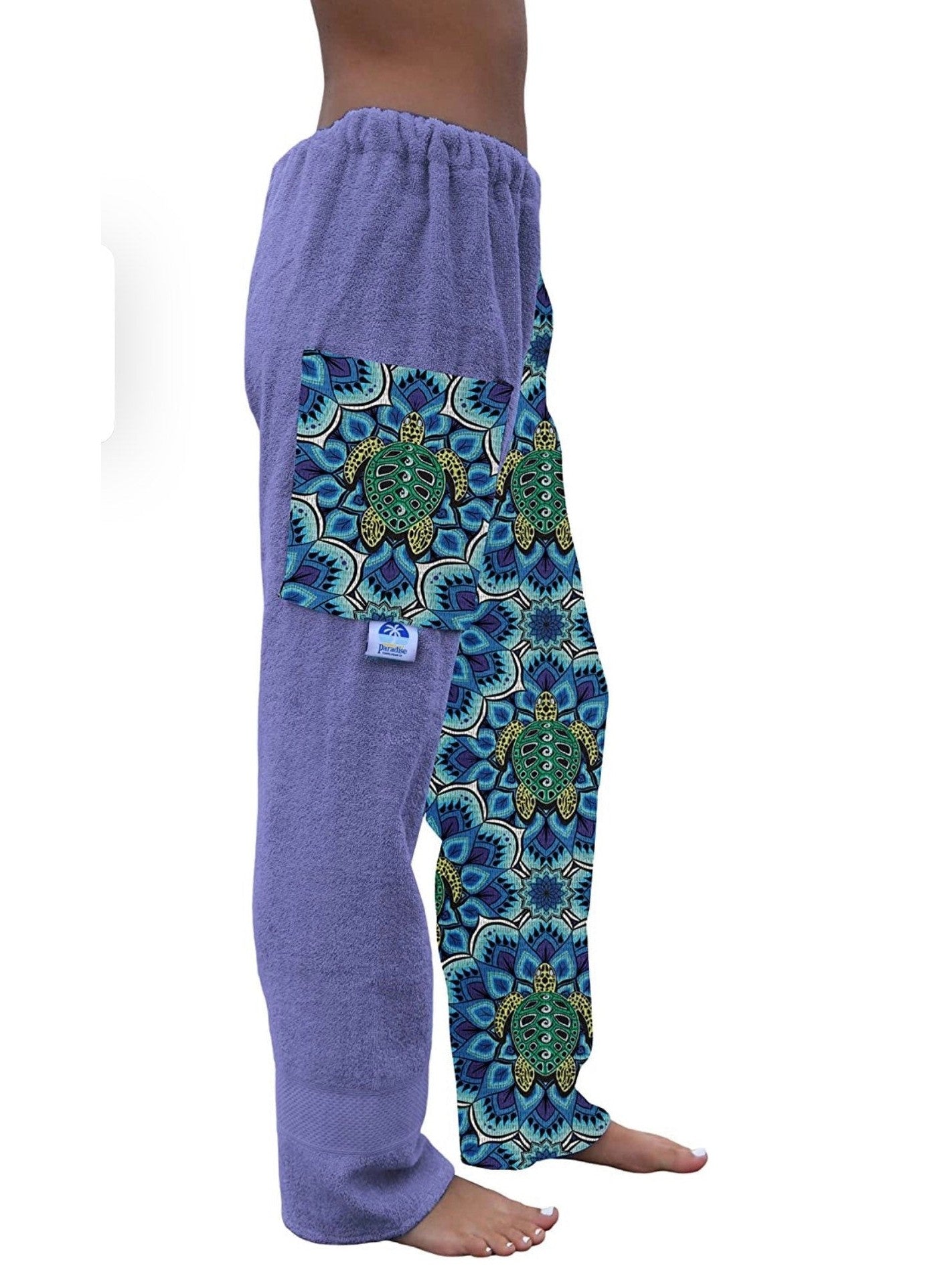 Towel Pants - Turtle Mandala - IN-STOCK Fast Shipping - Beach, Swimming, Resortwear, Boys, Girls, Adults.