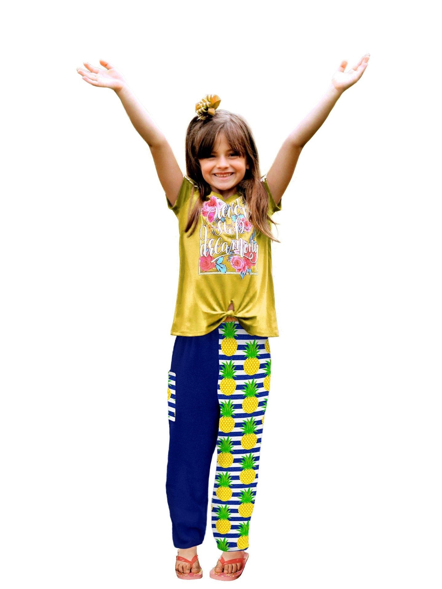 Towel Pants - Pineapple Pattern - IN STOCK Fast Shipping - Beach, Swimming, Resortwear, Boys, Girls, Adults.
