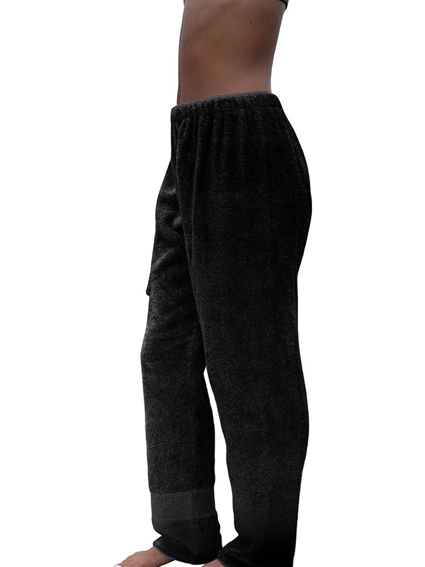 Towel Pants - Black - IN STOCK Fast Shipping - Beach, Swimming, Resortwear, Boys, Girls, Adults.