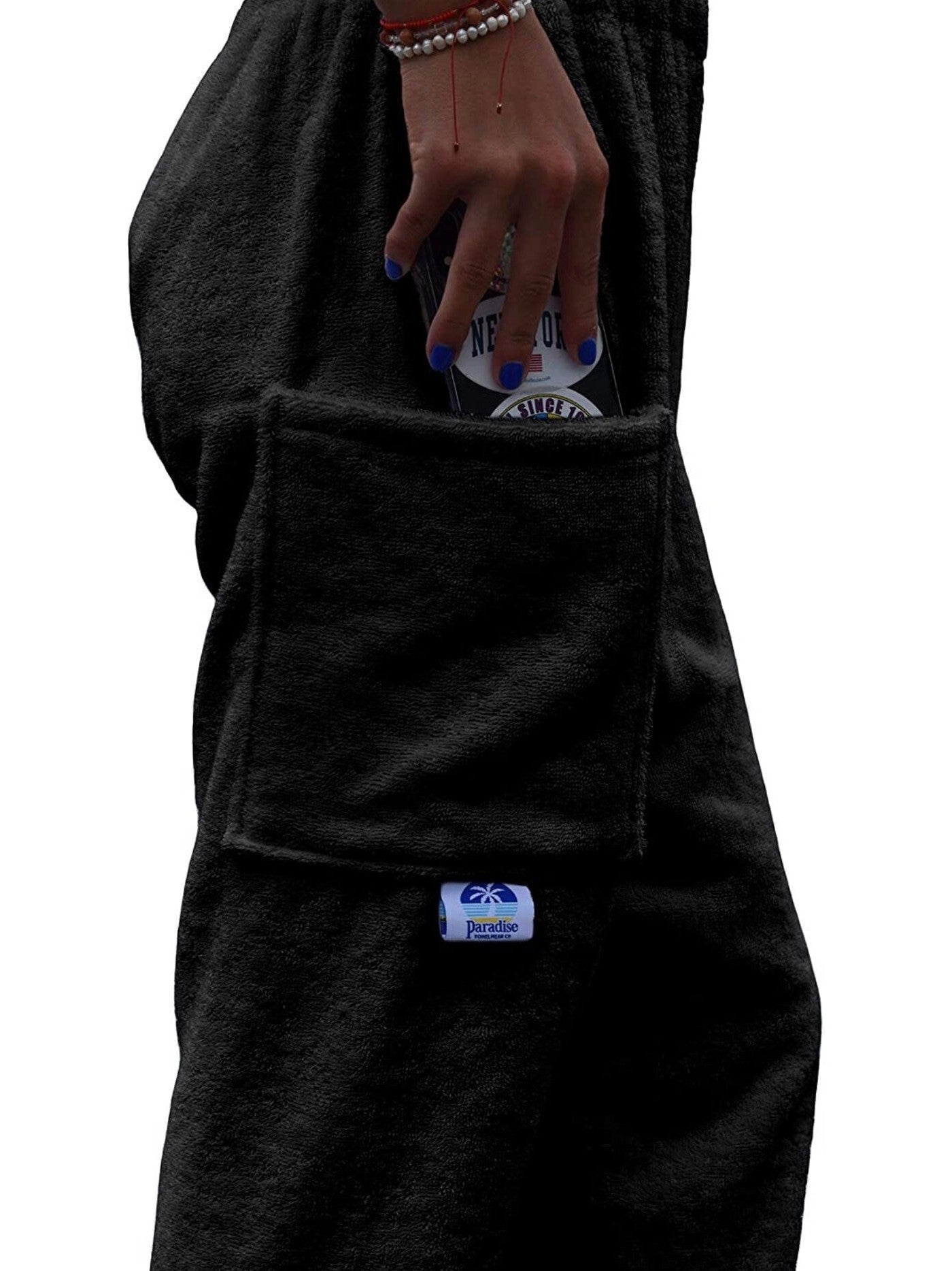 Towel Pants - Black - IN STOCK Fast Shipping - Beach, Swimming, Resortwear, Boys, Girls, Adults.