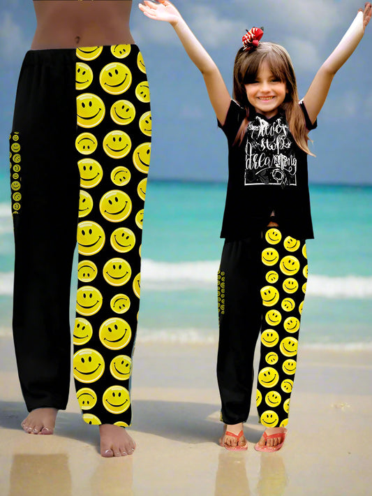 Towel Pants - Smiley Face - IN-STOCK Fast Shipping - Beach, Swimming, Resortwear, Boys, Girls, Adults