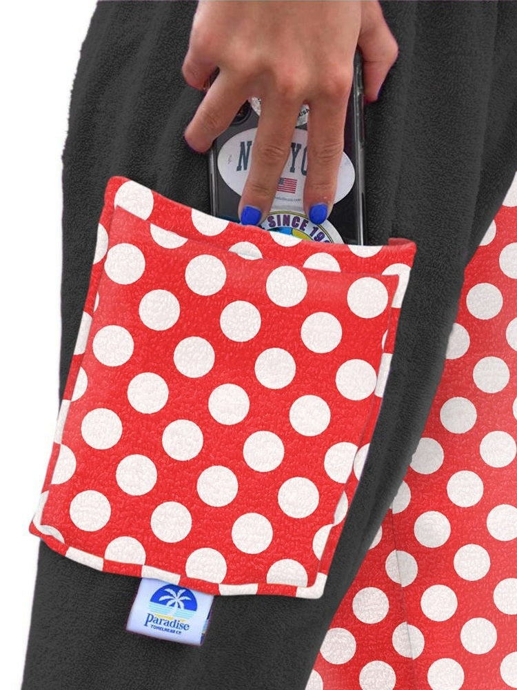 Towel Pants - Polkadot - IN STOCK Fast Shipping - Beach, Swimming, Resortwear, Boys, Girls, Adults