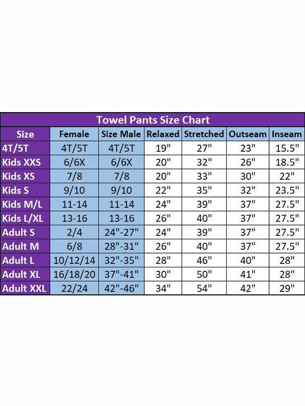 Towel Pants - Sailboat Pattern - IN-STOCK Fast Shipping - Beach, Swimming, Resortwear, Boys, Girls, Adults