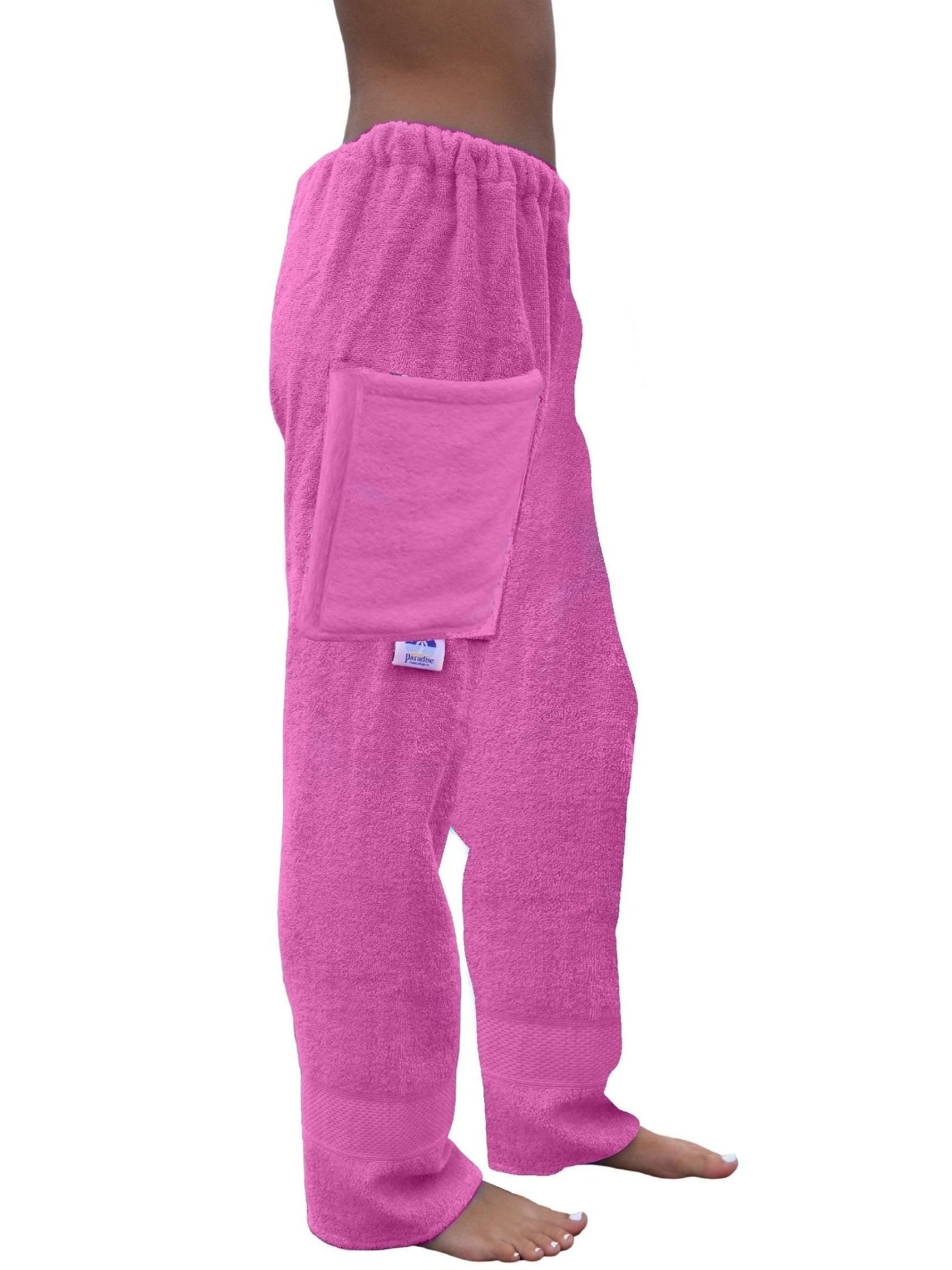 Towel Pants - Solid Pink Color - IN STOCK Fast Shipping - Beach, Swimming, Resortwear, Boys, Girls, Adults - Paradise Towelwear